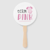 ブルーまたはピンクのベビー性別がチームブルーまたはピンクを明らかにする ハンドファン (正面)