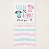 ブルーまたはピンクのベビー性別がパーティーシャワーを明らかにする (正面&裏面)