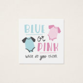 ブルーまたはピンクのベビー性別がパーティーシャワーを明らかにする (正面)