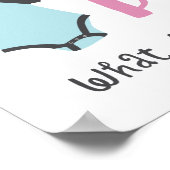 ブルーまたはピンクのベビー性別がパーティーシャワーを明らかにする ポスター (角)