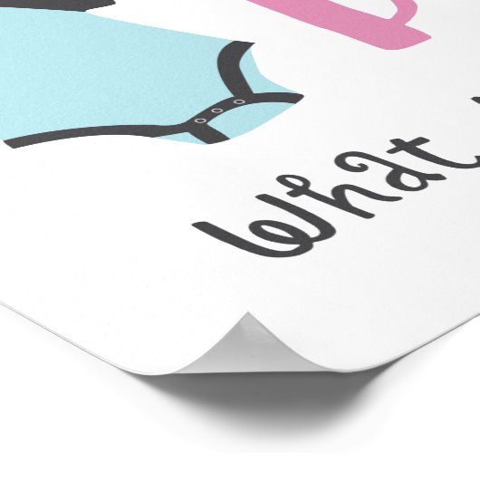 ブルーまたはピンクのベビー性別がパーティーシャワーを明らかにする ポスター (角)