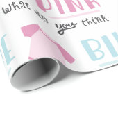 ブルーまたはピンクのベビー性別がパーティーシャワーを明らかにする ラッピングペーパー (ロールコーナー)