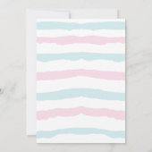 ブルーまたはピンクのベビー性別がパーティーシャワーを明らかにする 招待状 (裏面)