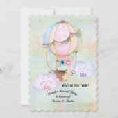 ブルーまたはピンクの性別リビールパーティの招待状 招待状 (正面)