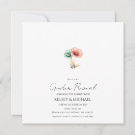 ブルーまたはピンクの水色の性別リビール 招待状