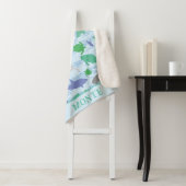 ブルーよくはしゃぐグリーン海ライフデザイン シェルパブランケット (インサイチュ)