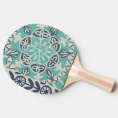 ブルーろうけつ染めタイルI 卓球ラケット (横)