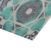 ブルーろうけつ染めタイルII カッティングボード (角)