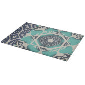 ブルーろうけつ染めタイルII カッティングボード (角)