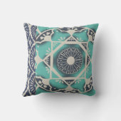 ブルーろうけつ染めタイルII クッション (裏面)