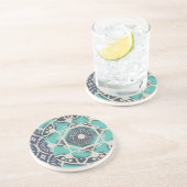 ブルーろうけつ染めタイルII コースター (側面)