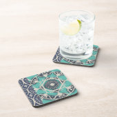 ブルーろうけつ染めタイルII コースター (右側)