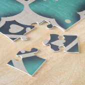 ブルーろうけつ染めタイルII ジグソーパズル (側面)