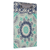 ブルーろうけつ染めタイルIII クリップボード (右)