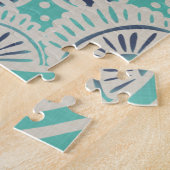 ブルーろうけつ染めタイルIII ジグソーパズル (側面)