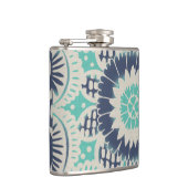 ブルーろうけつ染めタイルIII フラスク (右)