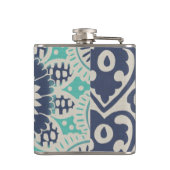 ブルーろうけつ染めタイルIII フラスク (裏面)