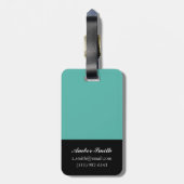 ブルーろうけつ染めタイルIII ラゲッジタグ (裏面縦)