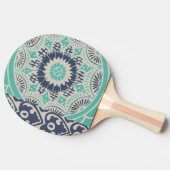 ブルーろうけつ染めタイルIII 卓球ラケット (横)