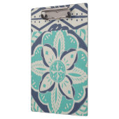 ブルーろうけつ染めタイルIV クリップボード (左)