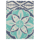 ブルーろうけつ染めタイルIV クリップボード (裏面)