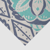 ブルーろうけつ染めタイルIV 薄葉紙 (詳細)