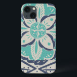 ブルーろうけつ染めタイルIV iPhone 13ケース<br><div class="desc">フローラ</div>