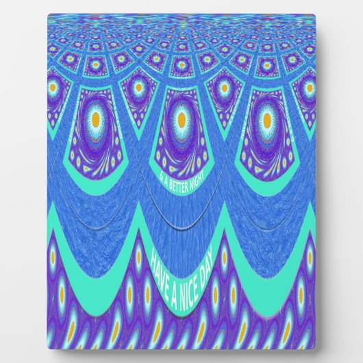 ブルーろうけつ染め フォトプラーク (正面)