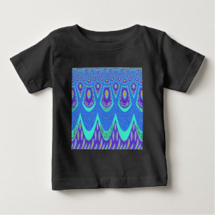 ブルーろうけつ染め ベビーTシャツ