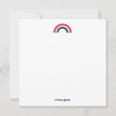 ブルーを基調にしたモダンな虹のカード - 想いを伝える ノートカード (正面)