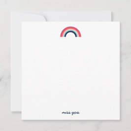 ブルーを基調にしたモダンな虹のカード - 想いを伝える ノートカード