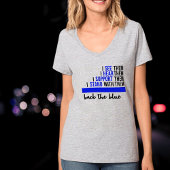 ブルーを応援する法執行機関Tシャツ Tシャツ