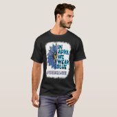 ブルーを身に着ける4月 社会福祉士の卵 自閉症 Tシャツ (正面フル)