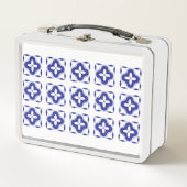 ブルーアはっきりしたズレジョメタルランチボックス メタルランチボックス (正面)