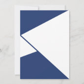 ブルーアはっきりしたングルの卒業 案内状 (裏面)