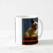 ブルーアイのシャム猫マグカップ コーヒーマグカップ (正面右)