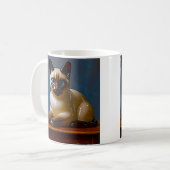 ブルーアイのシャム猫マグカップ コーヒーマグカップ (正面左)