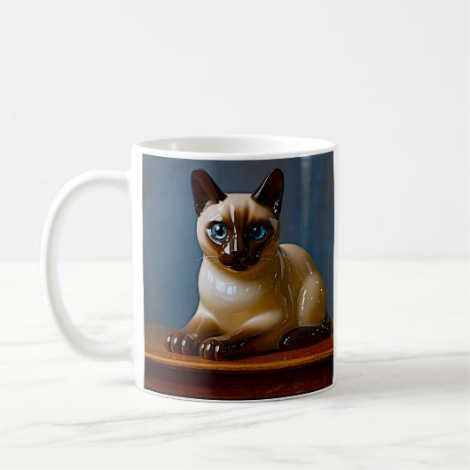 ブルーアイのシャム猫マグカップ コーヒーマグカップ (左)