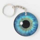 ブルーアイアイアイアイリスラウンドダブルサイドアクリルキーチェーン キーホルダー (正面)