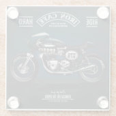 ブルーアイアンカフェオートバイコースター |コースターセット ガラスコースター (裏面)