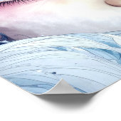 ブルーアイクローズアップファンタジーポートレート ポスター (角)