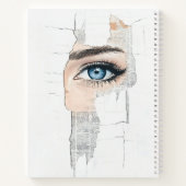 ブルーアイコラージュ抽象芸術アートワーク ノートブック (裏面)