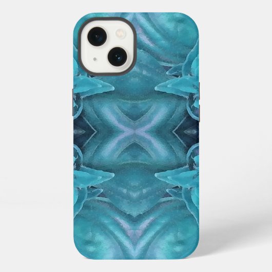 ブルーアイシングアブストラクト iPhoneケース (裏面)