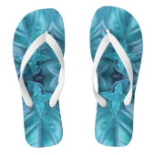 ブルーアイシング抽象芸術 ビーチサンダル (フットベッド)