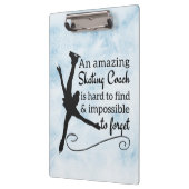 ブルーアイスすごい姿スケートで滑るコーチ クリップボード (左)