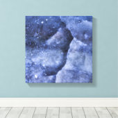 ブルーアイスキャック抽象芸術アート キャンバスプリント (インサイチュ (ウッドフロア))