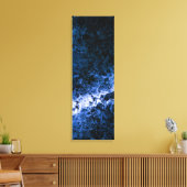 ブルーアイスクラック抽象芸術アート キャンバスプリント (インサイチュ (リビング))
