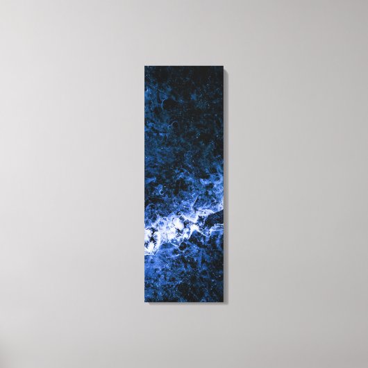 ブルーアイスクラック抽象芸術アート キャンバスプリント (正面)