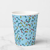 ブルーアイスクリームカラフルふりかけ紙カップ 紙コップ (裏面)