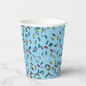 ブルーアイスクリームカラフルふりかけ紙カップ 紙コップ (右)